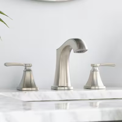 allen + roth 67124W-6104 Chesler Brush nickel Widespread 2-handle WaterSense Mid-arc Residential Handle Bathroom Sink Faucet with Drain Three-dimensional representation of the product A thumbnail for the video allen + roth 67124W-6104 Lavatory-Faucets - View #2 allen + roth 67124W-6104 Lavatory-Faucets - View #3 allen + roth 67124W-6104 Lavatory-Faucets - View #4 allen + roth 67124W-6104 Lavatory-Faucets - View #5 View All Images 500+ bought last week allen + roth Chesler Brush nickel Widespread 2-handle WaterSense Mid-arc Residential Handle