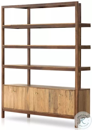 Wide Bookcase - Case Color: Smoked Honey