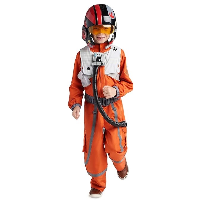 Star Wars Poe Dameron Costume for Boys, Size 4, Orange 