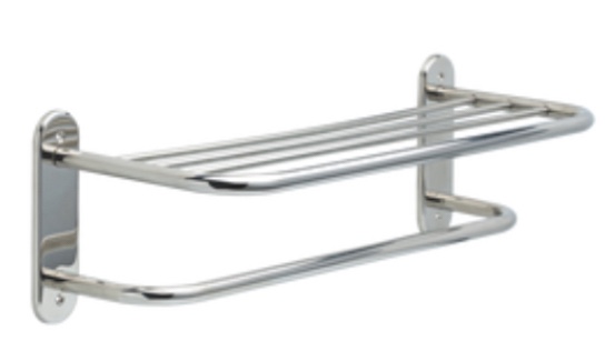 Delta 43024 24" Towel Shelf with Towel Bar and Concealed Mountings - Chrome