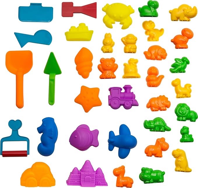 COOLSAND, Animal Sand Molds & Tools Kit (36 Pcs) - Works with All Other Play Sand Brands - Sand Not Included