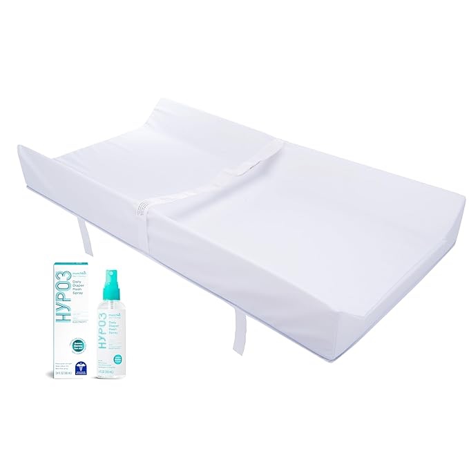 Munchkin® Secure Grip™ Waterproof Diaper Changing Pad and HYP03™ Daily Diaper Rash Spray with Hypochlorous