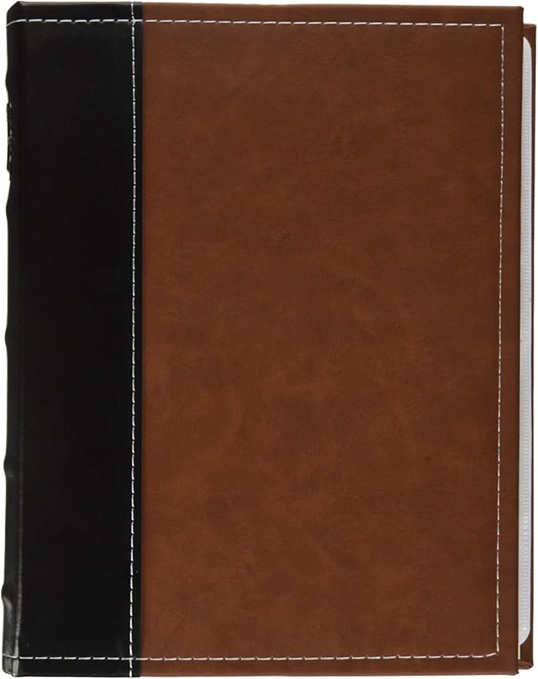 Bellagio-Italia DVD Storage Binder, Classic Set - Stores DVD Cover Art - Acid-Free Sheets - 1-Pack, Stores up to 48 DVDs, CDs, or Blu-Rays, Brown