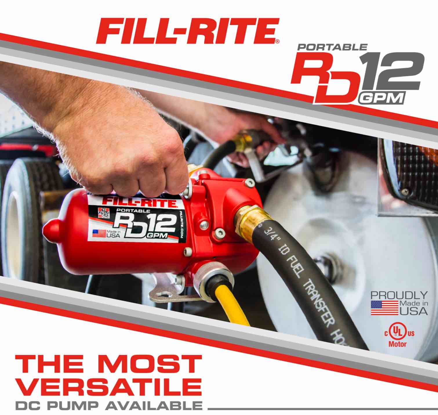 FILL RITE, PORTABLE RD12 GPM, Red