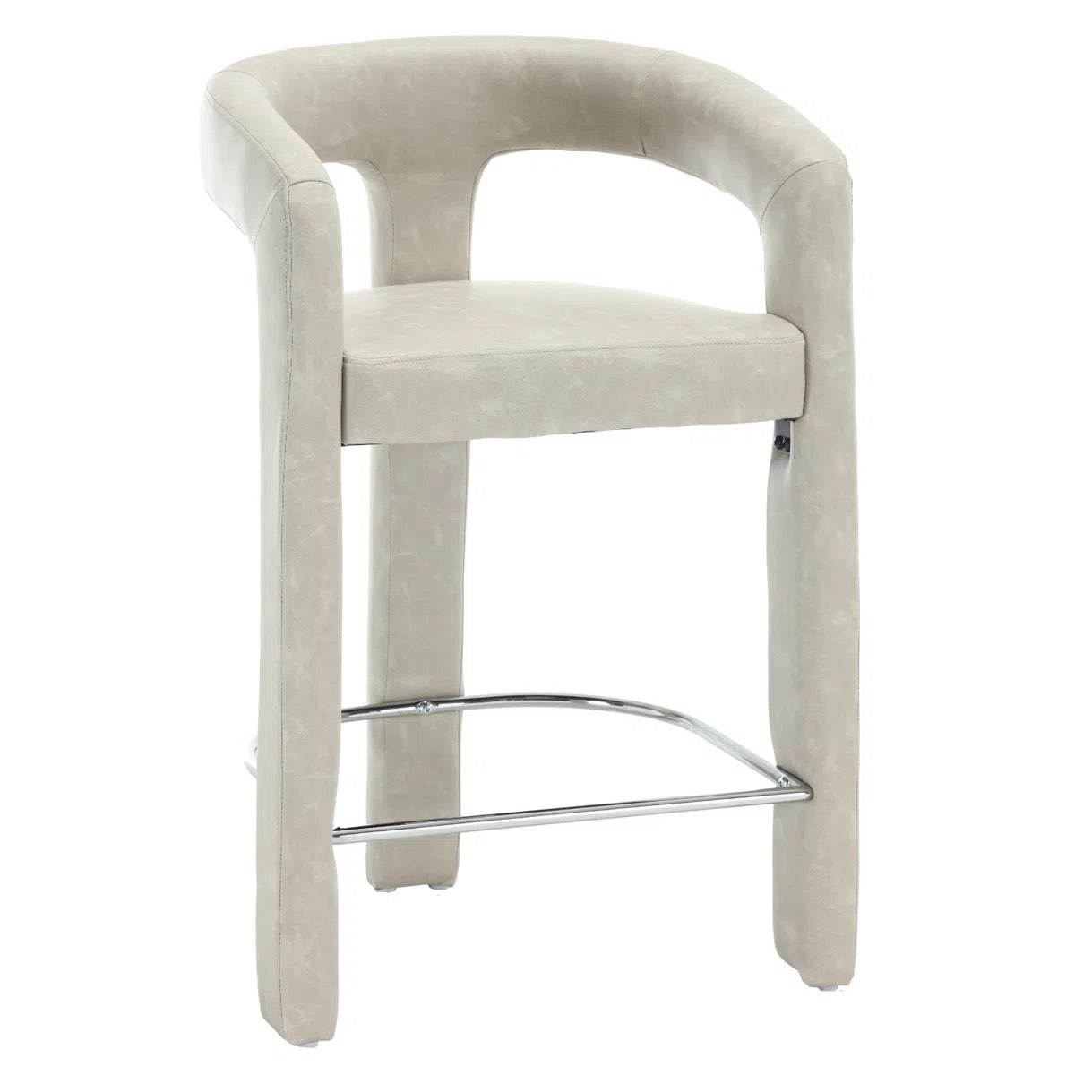 Modern Barrel Counter Chair With Armrests And Stirrups For Kitchen Islands, Bar Bars And Counters Seat Height 26.25 (light grey)