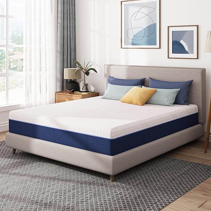Cooling Gel Memory Foam Mattress Made in USA,Hybrid Mattress with Breathable Cover,Bed in a Box,Pressure Relieving,CertiPUR-US Certified (6 Inch, full)