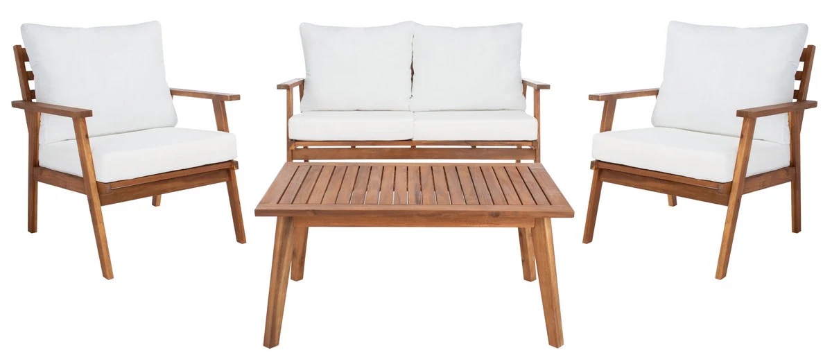 PAT7305A-1-2 Castalia Outdoor Living Set&#44; Natural & Beige - 4 Piece (incomplete chairs only, box 1 of two)