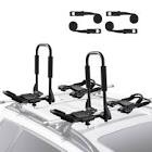 Kayak Roof Rack 2 Pairs J-Bar Soft Roof Rack Quick Folding Top Mount Tie Down Carrier for kayak Surf Board, 2 Kayaks