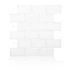 Subway White Peel and Stick Backsplash Tiles Vinyl /Gel Mosaic 12 in. x 12 in .( 8.2 sq .ft / box)