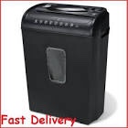 6-sheet Crosscut Paper/Credit Card Shredder Home Office Destroy Crosscut