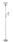 Mainstays 72   Combo Floor Lamp with Adjustable Reading Lamp  Silver  Metal Material