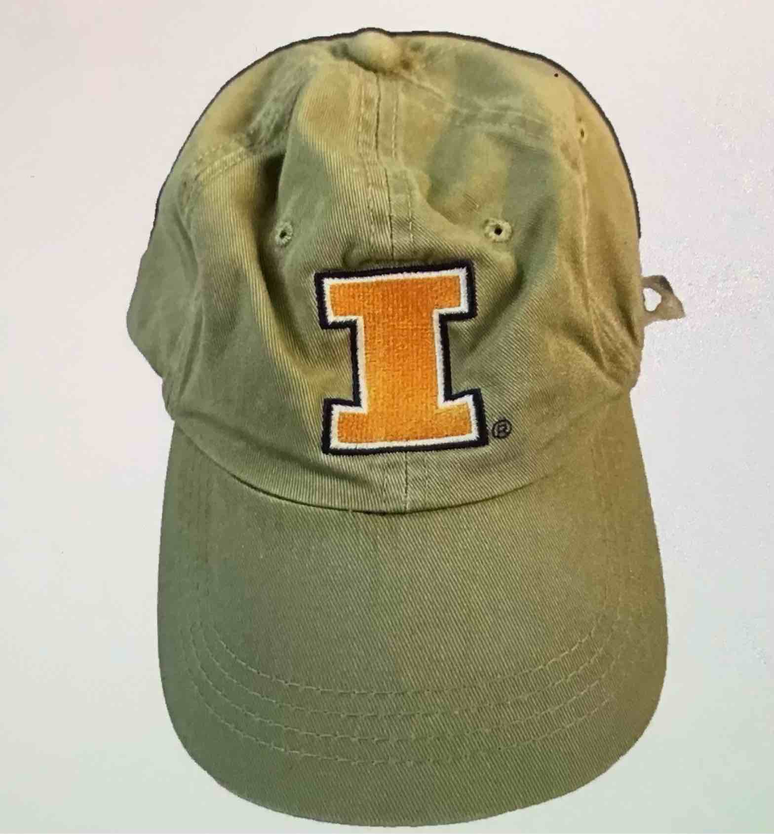 LOT OF 143 NCAA UNIVERSITY OF ILLINOIS FIGHTING ILLINI BALL CAP, ONE SIZE FITS ALL 
