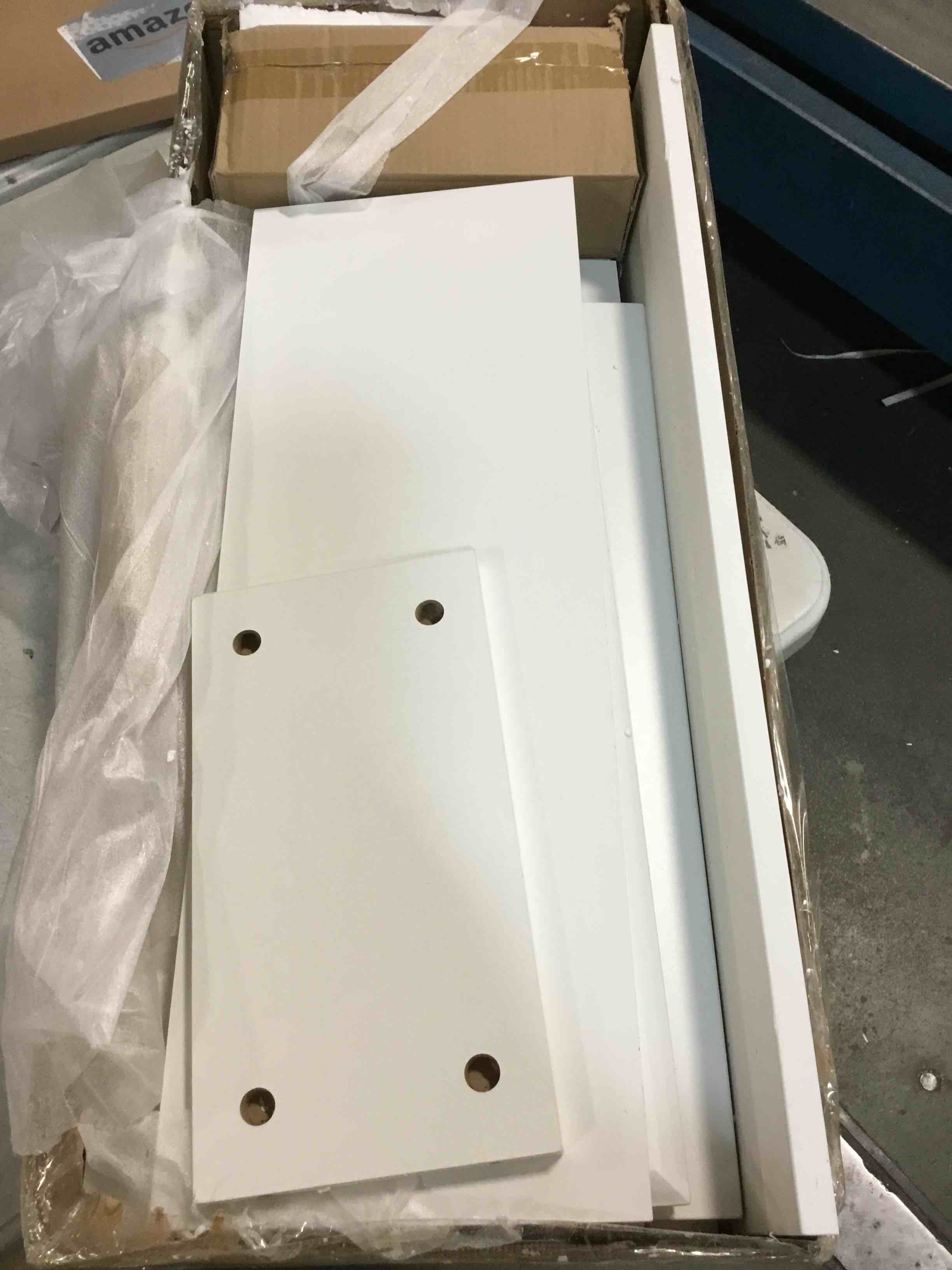 Condition photo showing Good Condition for haioou bathroom wall cabinet with montion sensor led light, wooden medicine cabinet wall mounted cupboard, over toilet storage cabinet with buffering hinges and adjustable shelf - modern white