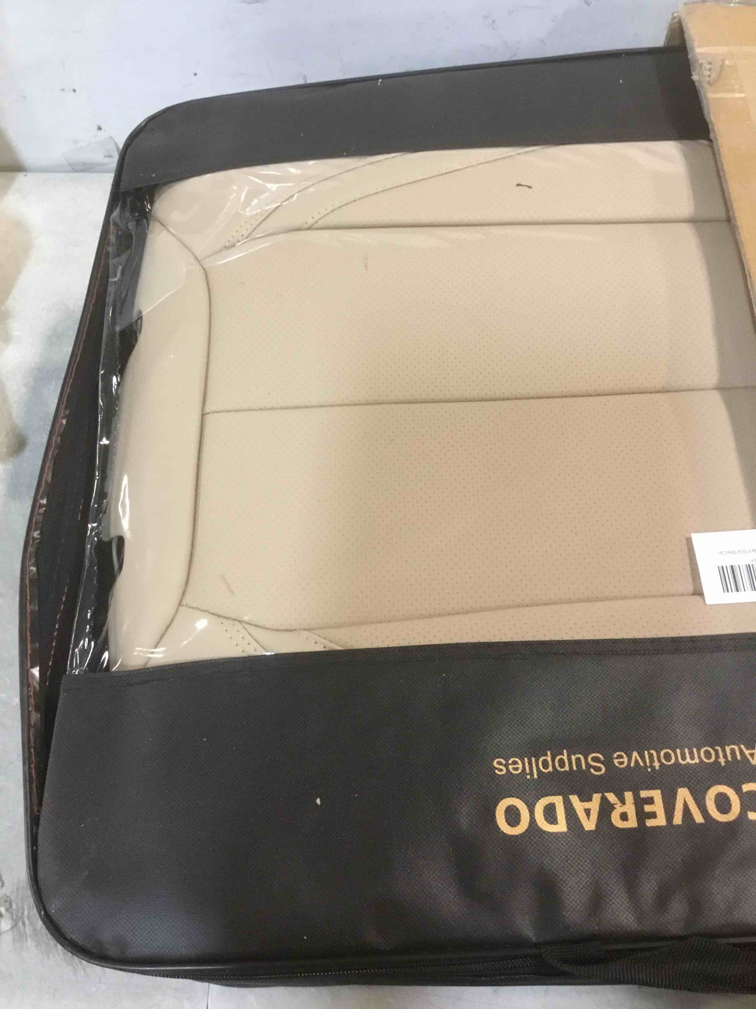 Coverado Front and Rear Seat Covers 5 Pieces, Universal Seat Covers for Cars, Waterproof NAPPA Leather Car Seat Protectors Full Set, Universal Auto Interior Fit for Most Sedans SUV Pick-up Truck Beige Beige Full Set