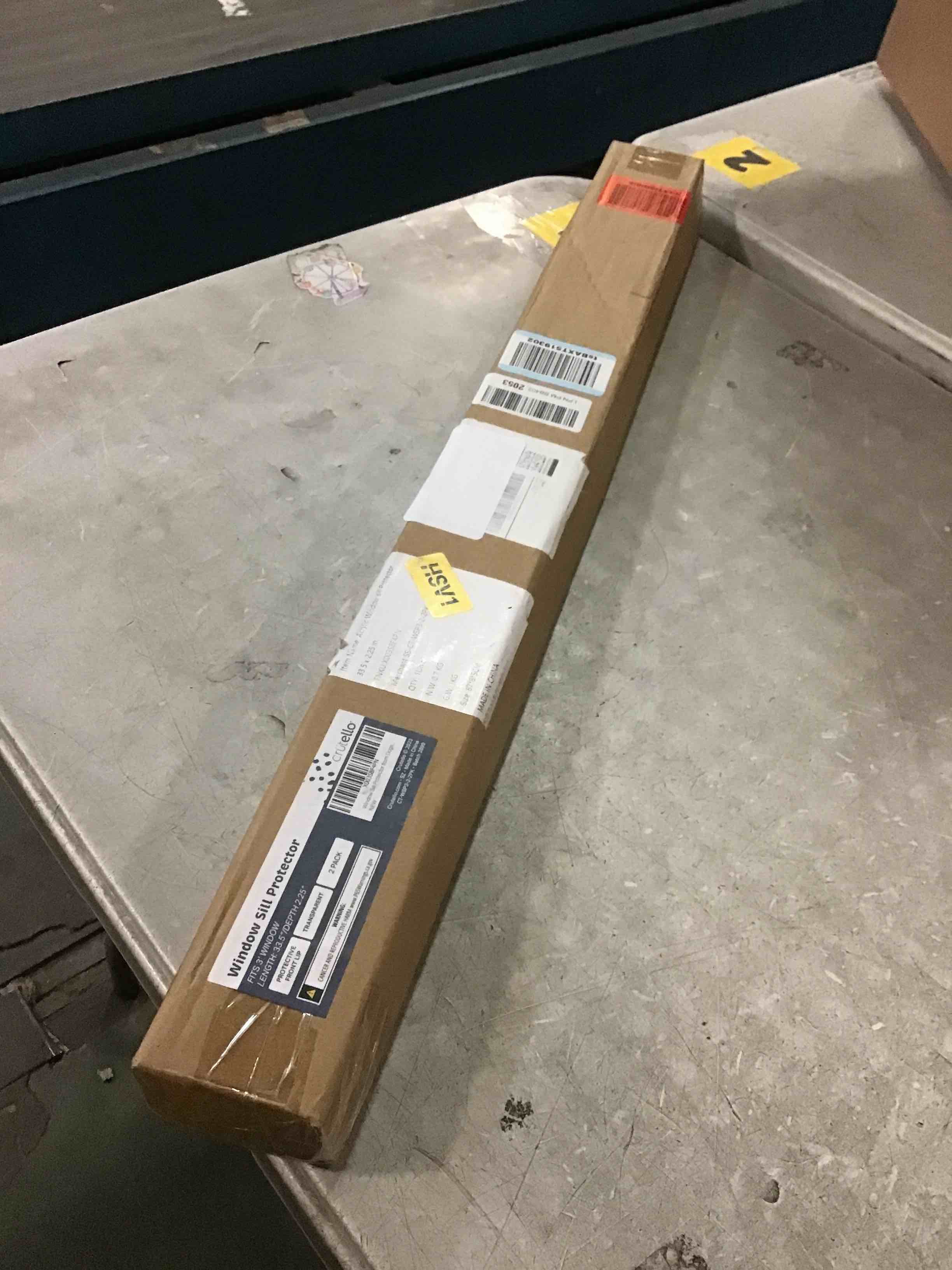 Condition photo showing Good Condition for Crutello Window Sill Guard Protector from Dogs 2 Pack Transparent, Window Sill Cover Dog Scratch Protector, Strong Transparent Protection from Pets, Heavy Duty Scratch Shield, 33.5 x 2.25 x 1 Inches