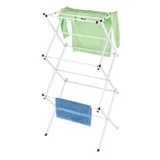 Whitmor Compact Epoxy Coated Metal Folding Clothes Drying Rack - White - Adult Use