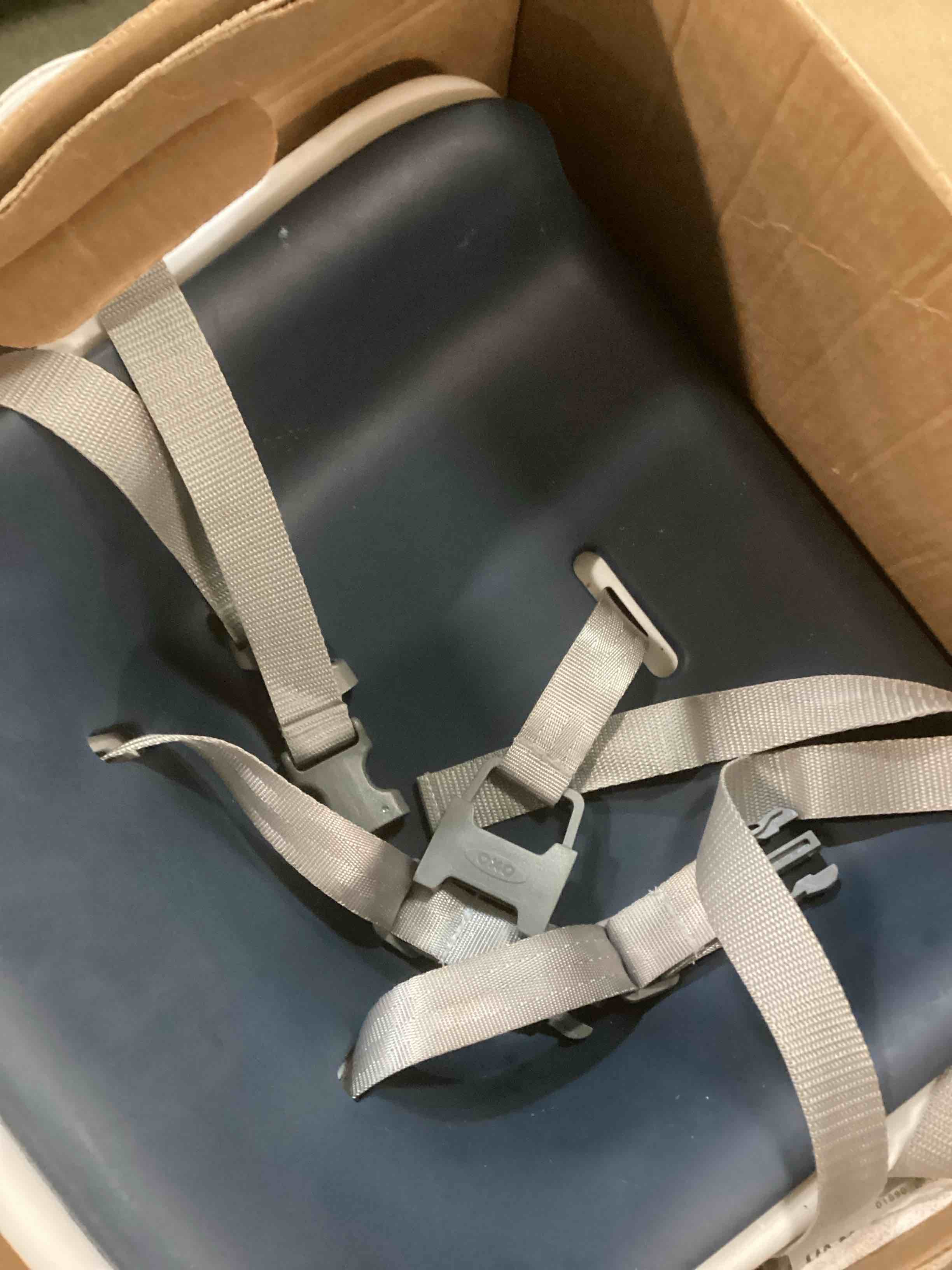 Condition photo showing As Is for OXO Tot Nest Booster Seat with Removable Cushion, Navy