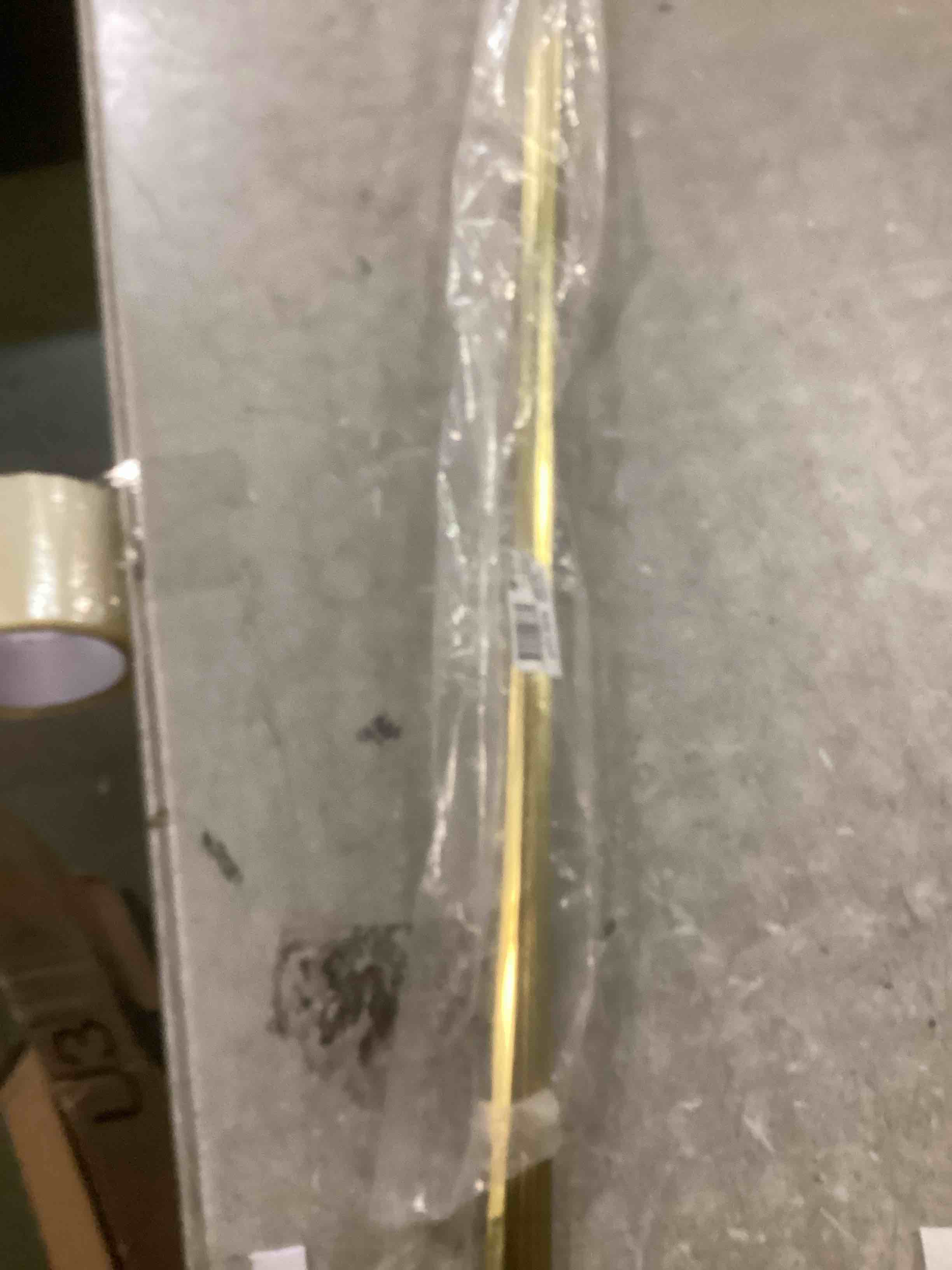 Condition photo showing As Is for K & S Precision Metals 9736 Brass Strip, 0.090" Thickness x 1/4" Width x 36" Length, 4 pc, Made in USA