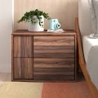 Amanda Italian 2 drawer nightstand walnut