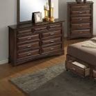 Broval 179 Light Espresso Finish Wood 9 Drawers Dresser