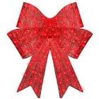 The Holiday Aisle® 48In Pre-Lit XL Christmas Bow, Large Outdoor LED Lighted Holiday Decor W/ 8 Light Functions, Hook