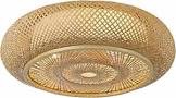 Trimble 15.7 Inch Rural Antique Bamboo Weaving Flush Mount Ceiling Light