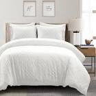 White Microfiber Reversible Duvet Cover Set