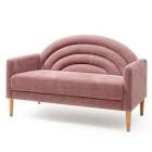 Michala Upholstered Loveseat, pink, INCOMPLETE