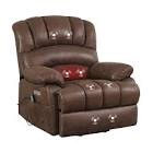 Poseidon Upholstered Power Lift Recliner with Massage, Heat and USB Port
