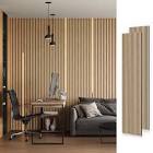 2 pc 94.5” x24” 3D acoustic soundproof wood slat wall panels
