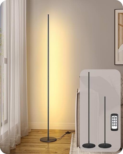 Calel 57.5" Dimmable LED Corner Floor Lamp with Remote Control