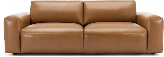 Modern Oversized comfy sofa couch, Genuine Leather Sofa Couch For Living Room