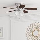 harbor breeze centreville 42-in brushed nickel indoor flush mount ceiling fan with light kit