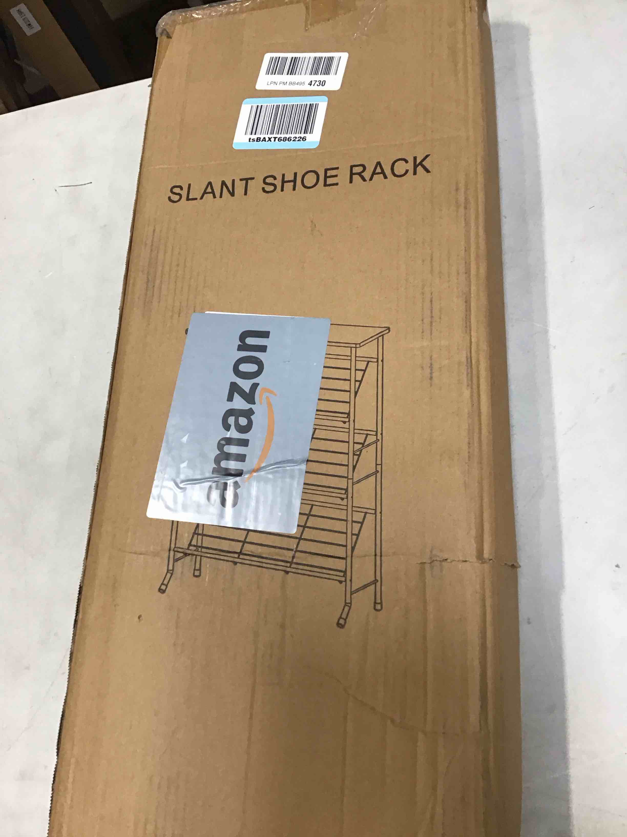 slant shoe rack 3 tier with a table top **** SIMILAR