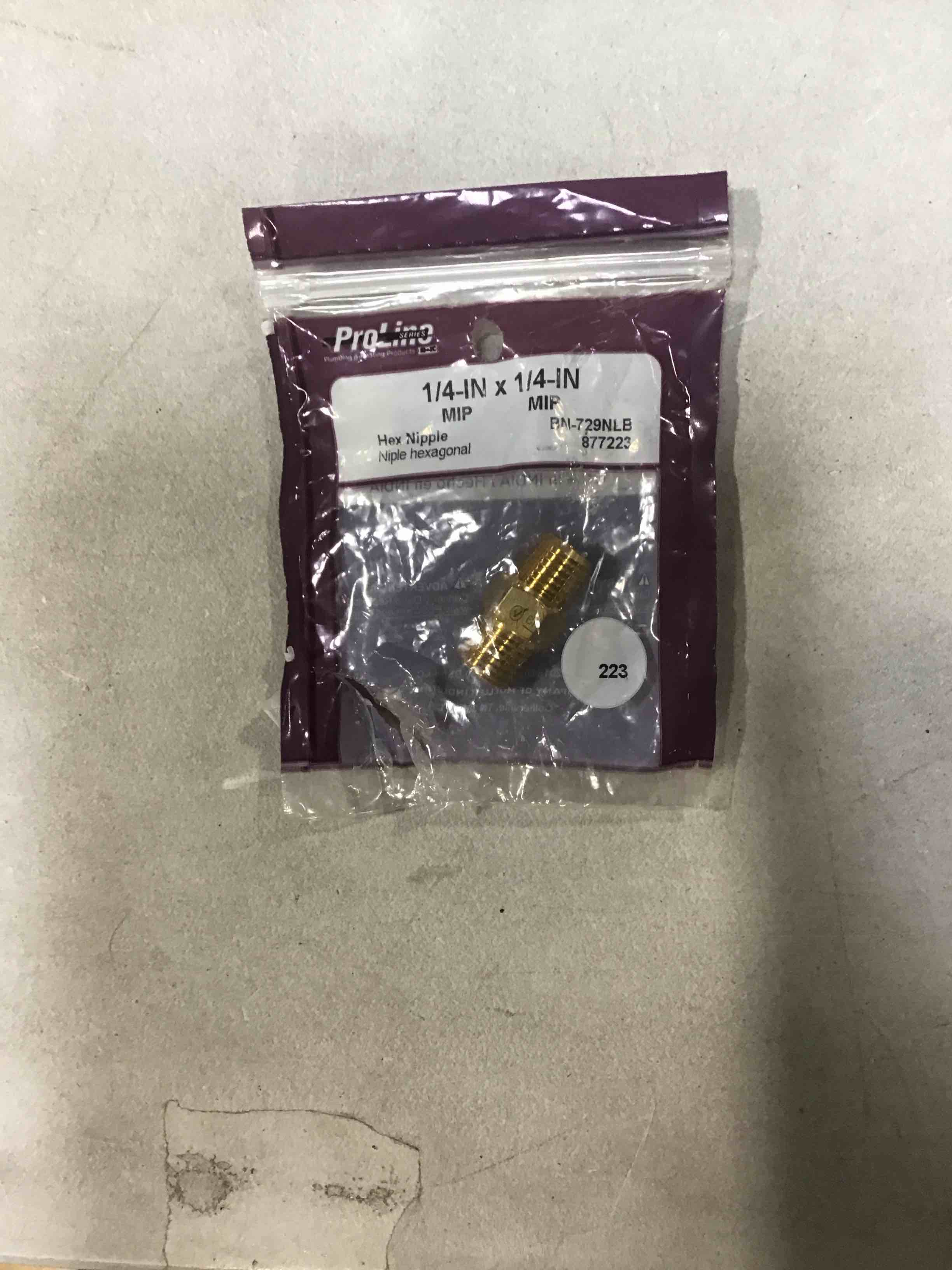 1/4” x 1/4” Hex Nipple