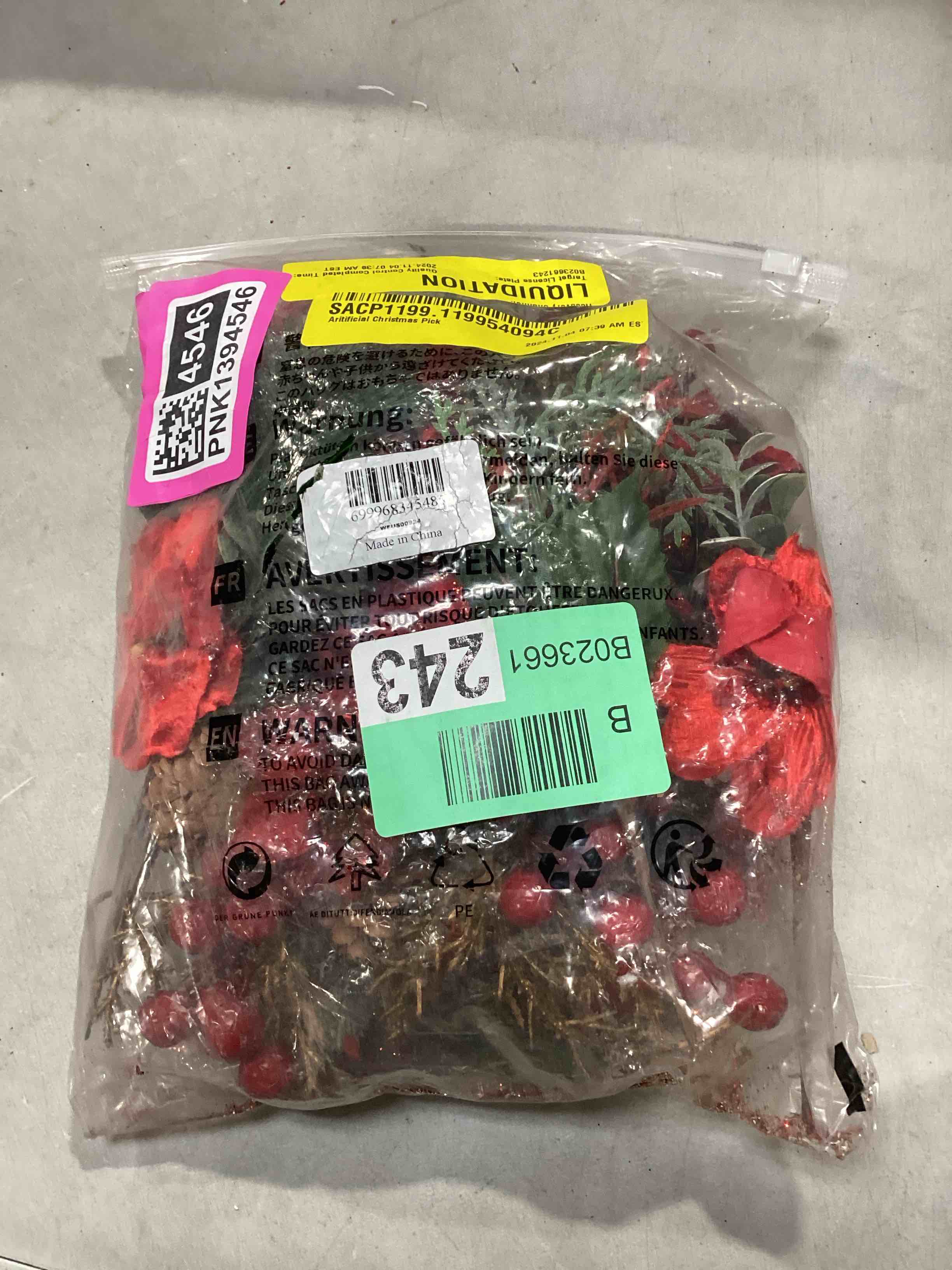 Artificial Christmas Pick 