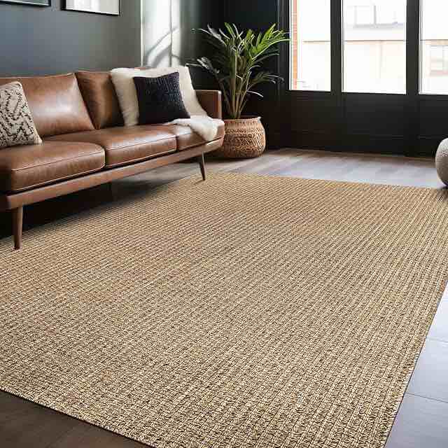Guillot Flatweave Faux Jute Tan/Natural Indoor/Outdoor Rug
