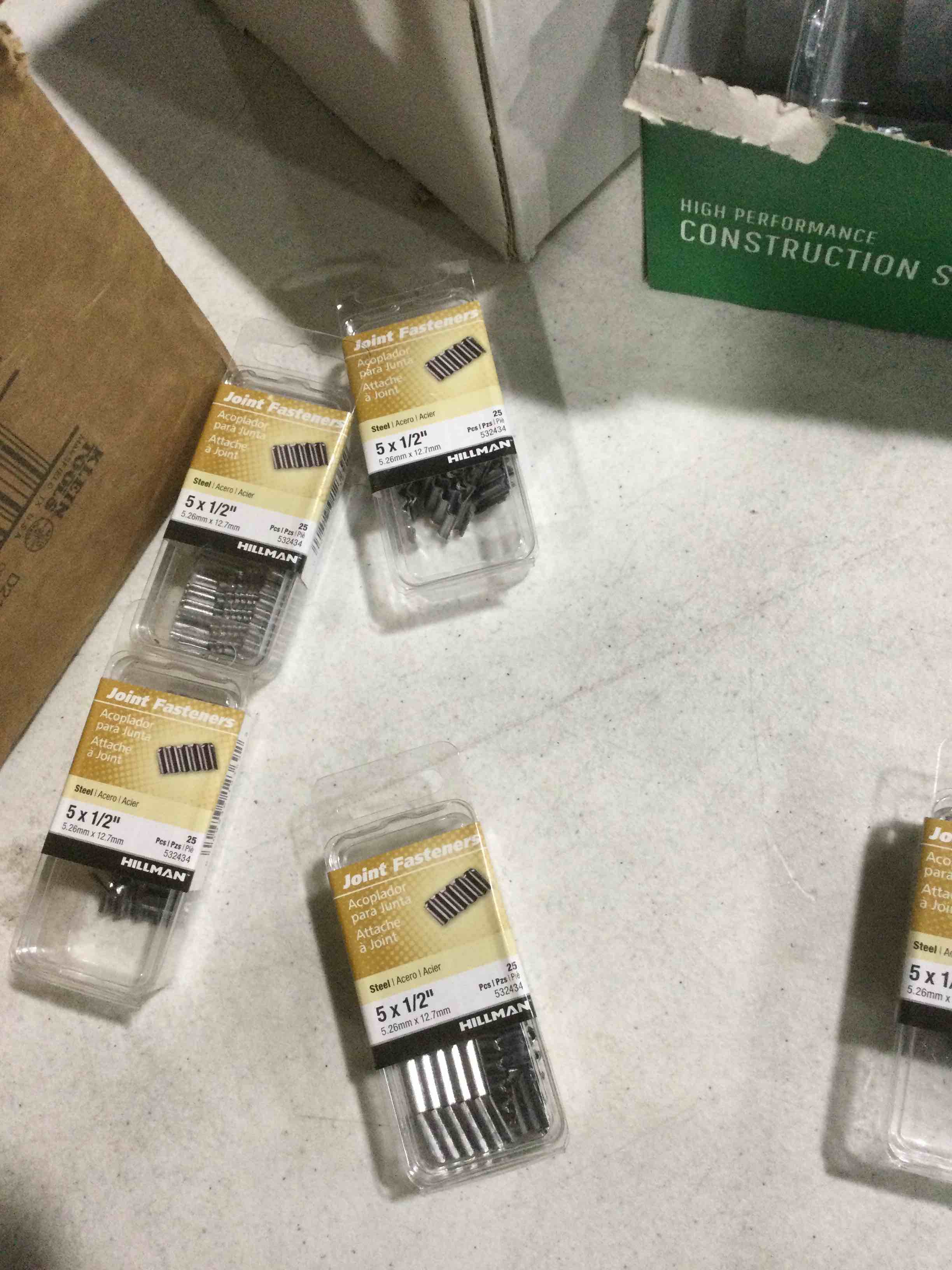 5 x 1/2” joint fasteners