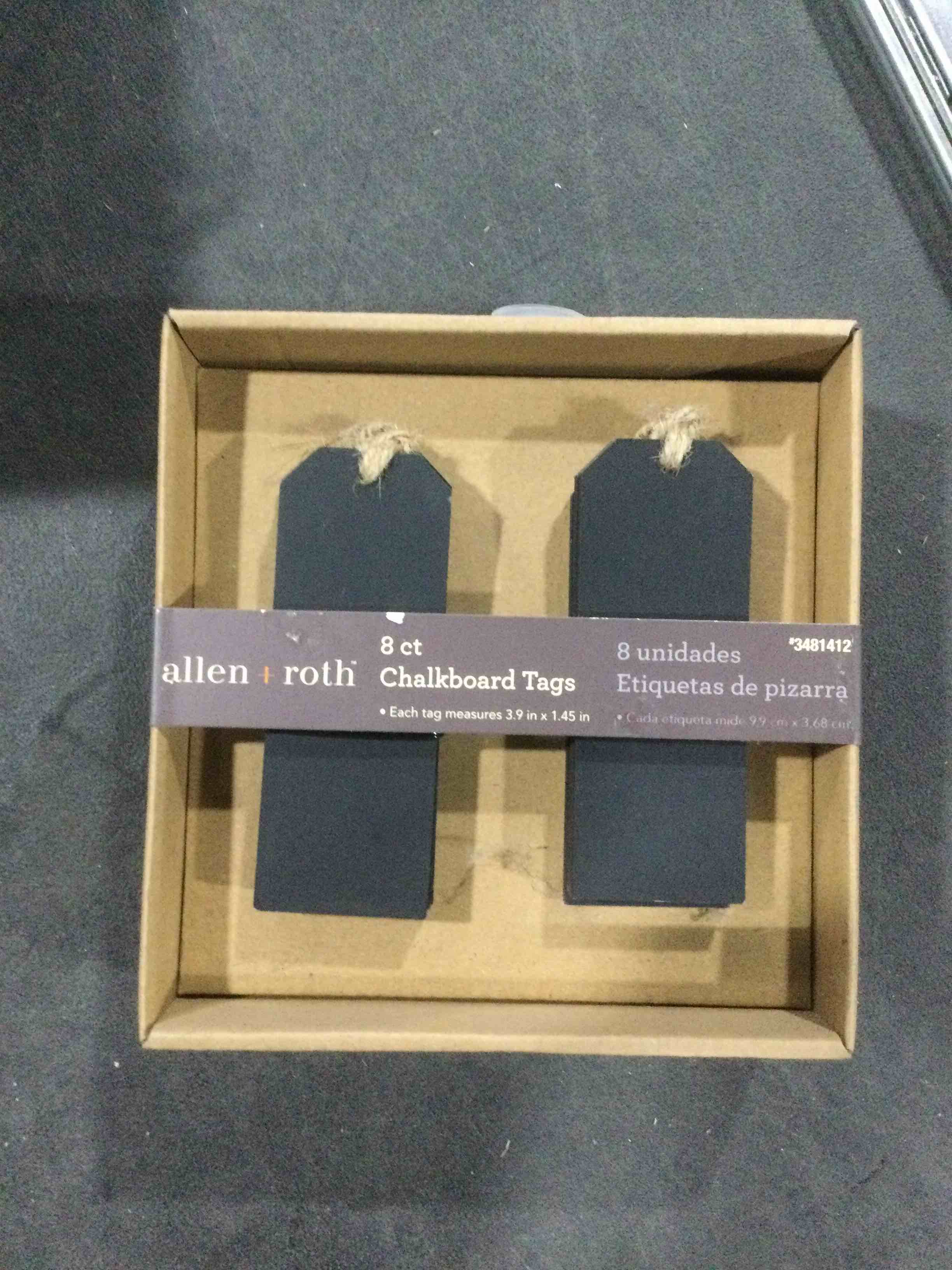Allen + Roth 8ct chalkboard tags 