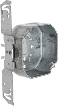 hub bell-Raco161 1-1/2 inch deep side knockouts 4” brackets octagon box