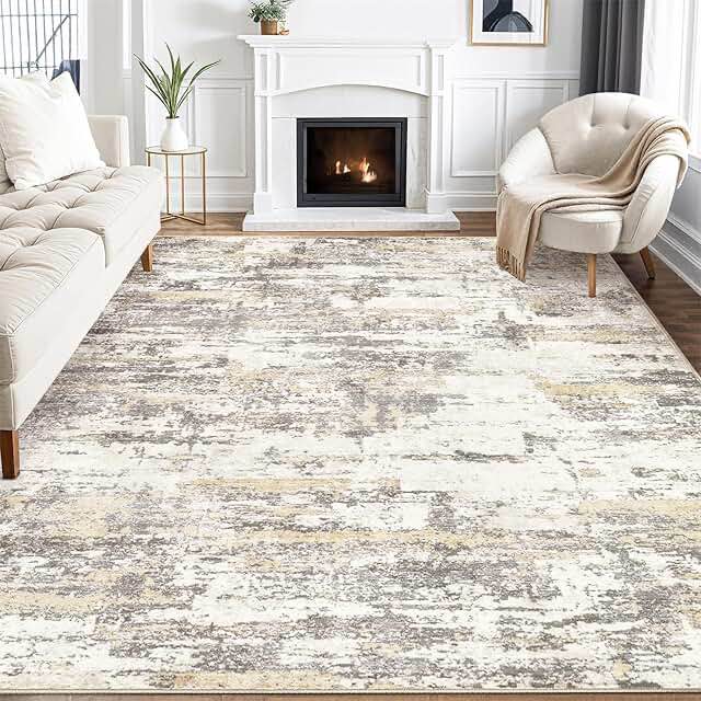 Adah Abstract Ivory Area Rug