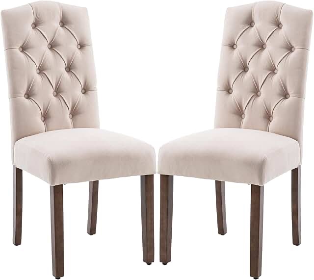 Artemisia Tufted Upholstered Wooden Dining Chairs