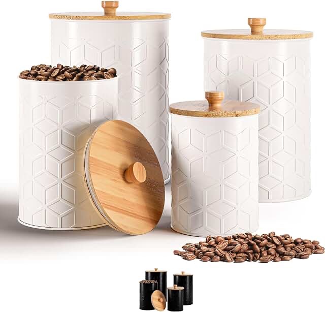 4 Piece Kitchen Canisters & Storage Jars Set