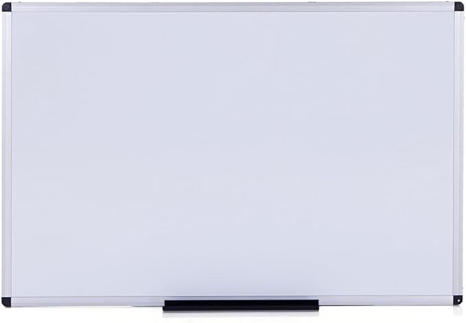 VIZ-PRO Magnetic Dry Erase Board, 6' x 4', Silver Aluminium Frame