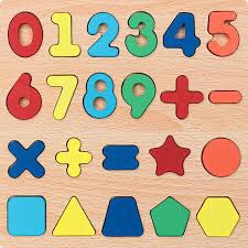 Montessori Children's 3D Wooden Puzzle Alphabet Number Shapes Puzzle Preschool Early Education Toys Matching Board Game Gifts