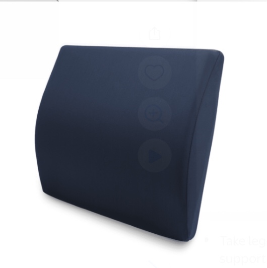 Tempur-Pedic Lumbar Support Memory Foam Cushion Pillow, Blue Travel Size Pillow for Lower Back