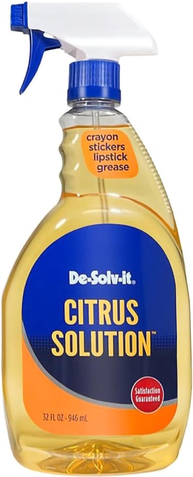 Orange Sol De-Solv-It Citrus Solution - Odor & Stain Remover for Cloth, Wood, Glass & More, 32-Ounce