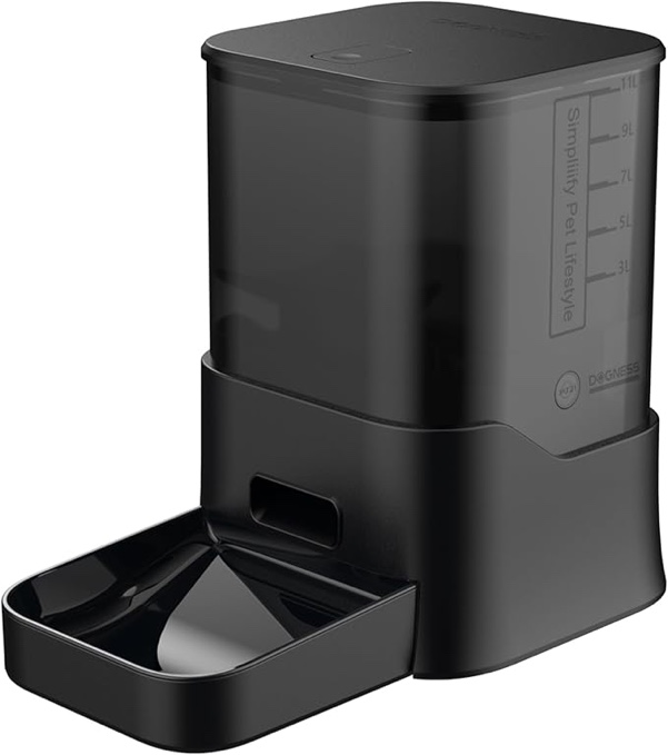 DOGNESS Automatic 11L Dog Feeder with Ultra Wide Angle HD Night Vision Camera, Dog Feeder with APP C