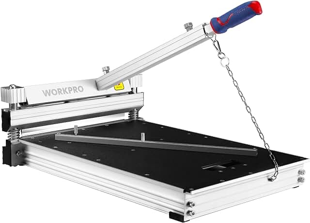 WORKPRO 13" Laminate Floor Cutter, Vinyl Floor Cutter for Laminate, Multi-layer Flooring, Parquet, Fiber Cement Wall Panels, Rubber Concave Base, LVT, VCT, SPC, LVP, WPC and Vinyl Plank