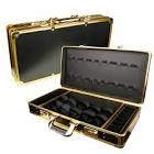 GYKLE Professional Barber Supplies Case, Barber Cases for Clippers and Supplies, Hairdressing Tools Storage Case with Handle and Secure Numlock, Barber Travel Case(Gold) Gold-Black